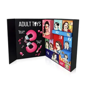 Kotak mainan seksi cetak kustom desain baru dengan berbagai ukuran kemasan kalender kedatangan