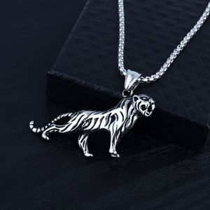 Collar con Colgante de Tigre Dominante para Hombre, Chapado en Oro sobre Plata, Estilo Hip Hop, para Fiesta de Compromiso - Product Image 3