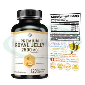 ราคาแคปซูลน้ำผึ้งโพรพอลิสฮาลาล OEM แบบนิ่ม บริสุทธิ์จากธรรมชาติ ออร์แกนิค 500 มก. 1000 มก. แคปซูลนมผึ้ง - Product Image 2