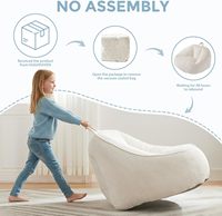 Hochwertiger Cord-Sitzsack für Kinder, Weicher Sitzsack-Sessel zum Lesen