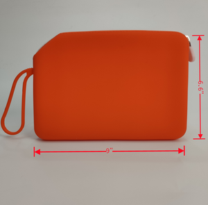 <b>Hot</b> Sale Silicone Zipper Closure Brush Bag Purses Unbreakable <b>Clutch</b> Makeup Travel Bag Custom Cosmetic Pouch with Handle - Product Image 3