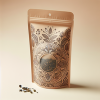Sachets Doypack Mono PE refermables et portables pour thé floral infusé à froid, idéaux pour les boissons glacées d'été et les tisanes à emporter en extérieur