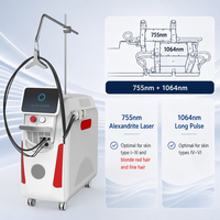 Épilation au laser ND Yag à impulsions longues 1064 nm à effet optimal, machine à laser Alexandrite 755 nm pour l'épilation des cheveux blonds et roux en clinique