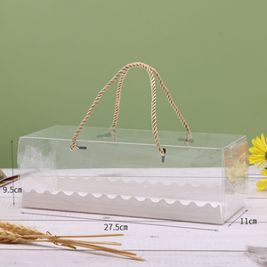 Kailiou Transparent <strong>Rectangle</strong> <strong>Cake</strong> Box Mini Transparent Plastic <strong>Cake</strong> Box Height Disposable for Sushi Sandwich Torta Pastel - Product Image 5
