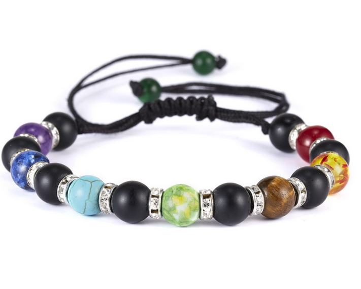 Bracciale intrecciato in pietra naturale