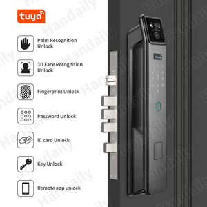 Serrure Intelligente Tuya Handily avec 2 Caméras, Reconnaissance Faciale 3D, Voix Russe, Déverrouillage par Carte, Empreinte Digitale et Palme pour Porte Principale - Product Image 2