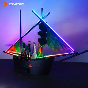 POS Bar câu lạc bộ đêm lớn thuyền du thuyền hình dạng hai người Lift LED glorifier hiển thị
