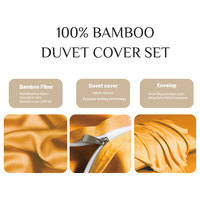 Ensemble de literie en bambou de qualité hôtelière, logo personnalisé, fournisseur en gros, doux, durable, respirant, housse de couette double, directement de l'usine