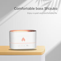 Humidificateur ultrasonique à flamme, diffuseur d'arômes portable avec lumière LED et diffuseur d'huiles essentielles pour hôtel et voiture, capacité de 200 ml