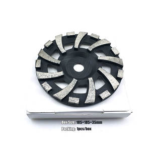 <span class=keywords><strong>Precio</strong></span> al por mayor <span class=keywords><strong>7</strong></span> <span class=keywords><strong>pulgadas</strong></span> 18 segmentos 30 #-150 # Rueda de copa de molienda de Diamante Negro Alas de pulido de diamante para <span class=keywords><strong>amoladora</strong></span> de hormigón - Product Image 5