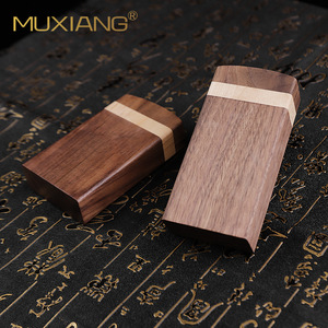 Woody Scent Wooden Cigarette Case Rectangular Flip Top Handmade Solid Wood For Men And Women - Product Image 3