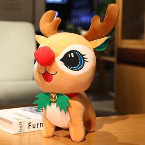 Peluche de Noël de 20 cm, série Noël, Père Noël et Bonhomme de neige avec écharpe, renne, jouet en peluche doux, cadeau de Noël pour enfant fille - Product Image 5