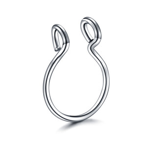 Stainless Steel None <strong>Piercing</strong> Body Jewelry <strong>Nose</strong> <strong>Studs</strong> U Shape <strong>Fake</strong> Hook <strong>Nose</strong> Ring for Men and Women Wholesale - Product Image 6