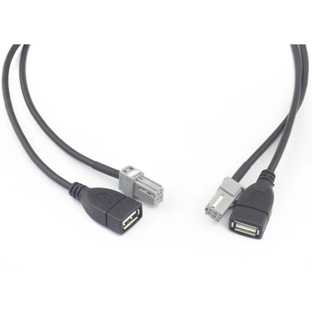 Lonrion 1M automobile original USB 2.0 female to car USB 2464 5P Car for CD GPS audio adapter connection cable