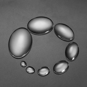 Matériel d'incrustation en verre ovale pour la fabrication de bracelets, composants de bijoux en verre transparent AC0417 - Product Image 3