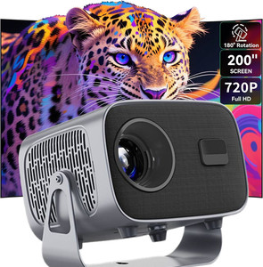 Prix plus bas pour projecteur vidéo intelligent OEM 260 Ansi Lumen 720P compatible 4K, lecteur multimédia de streaming pour <span class=keywords><strong>home</strong></span> cinéma, LOGO - Product Image 1