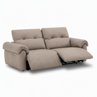 Canapé intelligent à commande motorisée 3 places avec contrôle indépendant et port USB, tissu chenille premium, canapé inclinable