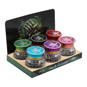 Nouveau Broyeur à herbes et tabac 2-<span class=keywords><strong>en</strong></span>-<span class=keywords><strong>1</strong></span> <span class=keywords><strong>en</strong></span> alliage d'aluminium à 3 parties avec grand pot de rangement <span class=keywords><strong>en</strong></span> verre, Accessoires pour fumeurs, Stock UE - Product Image 6