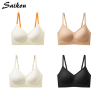 Soutien-gorge de sport sans couture prêt à être expédié, sans armatures, respirant, une pièce, pour tous les jours, à couvrance totale, push-up pour femme