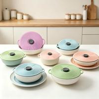 Grands couvercles réutilisables en silicone écologiques pour casseroles et bols, empilables, pour plats, accessoires de cuisine, ustensiles de cuisson, lavage à la main uniquement