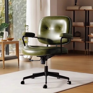 Chaise de bureau ergonomique vert militaire pivotante et réglable en hauteur pour bureau à domicile, bureau, chambre - Product Image 1
