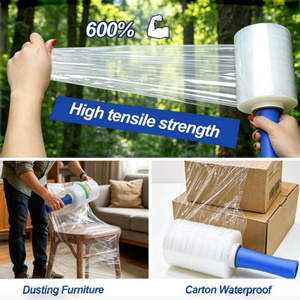 Film étirable LLDPE industriel haute résistance YISHI pour emballage d'entrepôt, rouleau de 12,7 cm pour protection de palettes - Product Image 6
