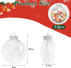 High End Custom Classic Factory Party Decoration Bola Plastico Santa Claus Transparent <b>Christmas</b> Ball Ornaments - Product Image 3