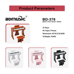 BD 음악 BD-378 미니 휴대용 Teclado 뮤지컬 디지털 피아노 키보드 악기 37 키 나무 전기 기관 - Product Image 3