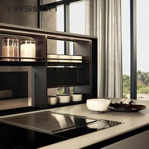 Conjunto de Muebles de <span class=keywords><strong>Cocina</strong></span> Modulares con Almacenamiento, Isla de <span class=keywords><strong>Cocina</strong></span> Moderna de Madera Laminada para Uso en Centros Comerciales, <span class=keywords><strong>Encimera</strong></span> de Mármol - Product Image 2