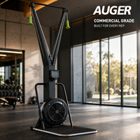 Máquina de Esquí Ergométrica Comercial con Resistencia al Aire, Entrenador de Esquí Nórdico, Equipo de Fitness Cardiovascular de Cuerpo Completo con Soporte de Suelo