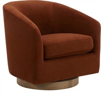 Fauteuil pivotant en velours de designer pour hall d'hôtel - Qualité professionnelle OEM