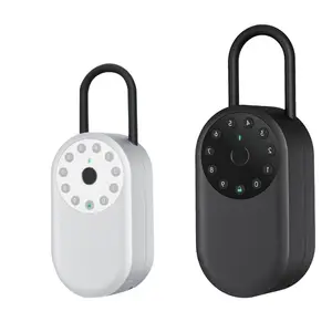 K471Bluetooth Fingerprint Weatherproof Safe Key Box Lock Smart Lockbox Metal Smart Lock Box For Door Handle And Wall