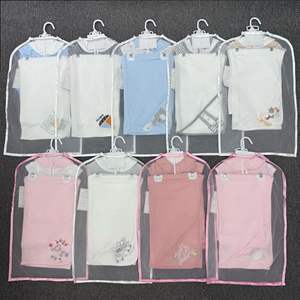 नवजात शिशु 6-टुकड़ा क्रॉलिंग आउटफिट हैट त्रिकोण रोपर और बाइब के साथ सभी कपास आकस्मिक ग्रीष्मकालीन कपड़े - Product Image 2