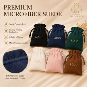 Bolsa de Terciopelo Personalizada con Logotipo, Impresa en Serigrafía, con Cordón, para Joyería, Reciclable, para Regalos y Manualidades, Embalaje Premium - Product Image 4