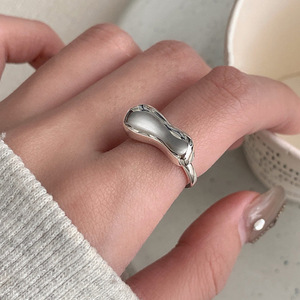Anillo Geométrico Coreano con Diseño de Nube, Plata de Ley S925, Joyería de Moda para Mujer, Regalo para el Dedo Índice - Product Image 1