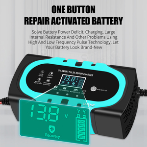 Pantalla LCD <span class=keywords><strong>6V</strong></span> 12V 10A motocicleta coche AGM Gel <span class=keywords><strong>cargador</strong></span> de batería <span class=keywords><strong>6V</strong></span> 12V <span class=keywords><strong>12ah</strong></span>-200ah <span class=keywords><strong>cargador</strong></span> de batería de plomo ácido con carcasa de ABS - Product Image 3