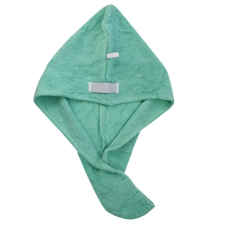 Фабричное изготовленное на заказ высококачественное жаккардовое полотенце на голову, удобное женское полотенце на голову/зеленое белое полотенце на голову