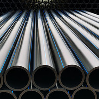 Tuyau en polyéthylène haute densité (HDPE) résistant à la corrosion et aux UV, durée de vie de 50 ans, tailles personnalisées (20 mm-1200 mm), livraison directe d'usine