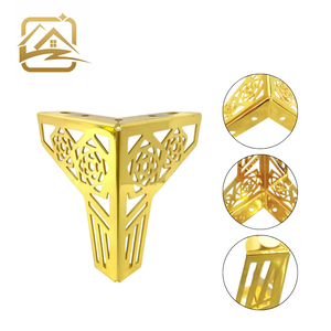 Pieds de canapé en métal creux à motif floral doré de 13 cm, prix usine, solides, pas chers, pour canapé-lit et armoire - Product Image 2