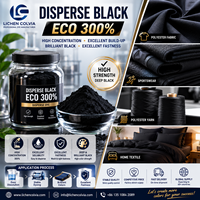 LIECHEN Poudre de colorant noir dispersé ECT 300% à bas prix, colorant chimique textile en poudre noire pour la teinture