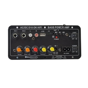 Chuyên Nghiệp D10 USB Âm Thanh Loa Siêu Trầm Khuếch Đại Hội Đồng Quản Trị Hifi 12V/24V/220V Đa Chức Năng Mic Cho Nhà TF D Cho <span class=keywords><strong>Bluetooth</strong></span> Thu - Product Image 1