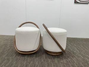 Solid Wood Vanity <strong>Stool</strong> Living Room Footstool Bedroom <strong>Dressing</strong> <strong>Table</strong> Furniture Low <strong>Stool</strong> Round <strong>Stool</strong> - Product Image 3