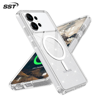 Étui de téléphone transparent magnétique antichoc en TPE et PC compatible avec la charge sans fil pour la série Samsung S27 Ultra