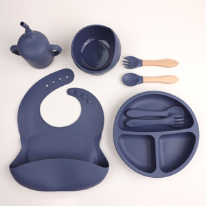 Set di stoviglie in Silicone prodotte in fabbrica per bambini da pranzo per allenamento con piatto cucchiaio forchetta per ciotola di riso tazza per acqua - Product Image 2
