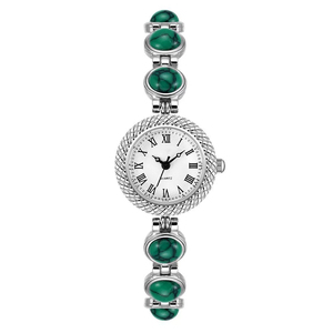 レディース高級ヴィンテージ防水合金腕時計、ガラス文字盤、ラウンドケース、クォーツムーブメント、針表示 - Product Image 5