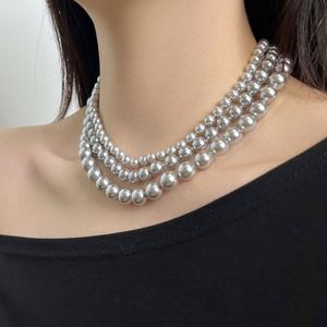 Colliers de bijouterie fine Dylam Elegance, argent sterling 925, collier de perles rondes de 6 mm pour femmes, accessoires de bijouterie pour tous les jours - Product Image 2
