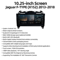 Jaguar F TYPE 2013-2018, écran tactile Android 10,25 pouces, GPS, CarPlay sans fil, Mirror Link, autoradio, navigation DSP, multimédia