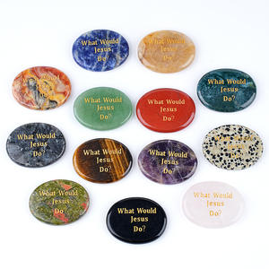 Adorno Ovalado de Cristal Natural para Meditación y Gratitud, con Grabado Láser y Letras Cristianas, Venta al Por Mayor - Product Image 5