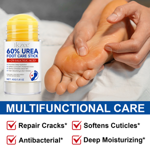 Ikzee Foot Care 60% Urea Cream Stick untuk Tangan, Lutut, Siku, Kaki, Eksfoliasi Kulit Mati, Urea Foot Balm Stick untuk Kulit Kering dan Pecah-pecah - Product Image 3