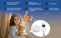 Module sonore USB téléchargeable pour jouet en peluche, enregistreur vocal rond avec télécommande pour jouet en peluche